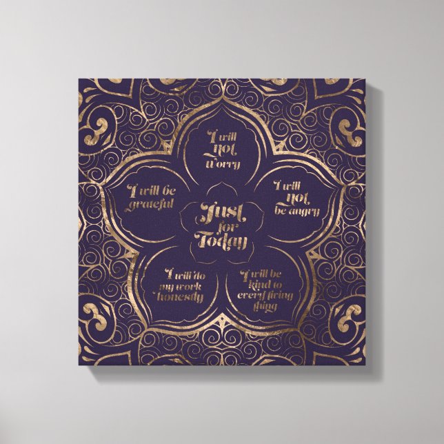Lienzo Principios de Reiki - Reiki recepciona morado y or (Anverso)