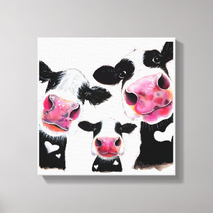 Lienzo PRiNT, ANiMaL PRiNT, ' THe NoSeY CoWS '
