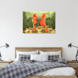 Lienzo Print on canvas enchanted ocean world seahorses
