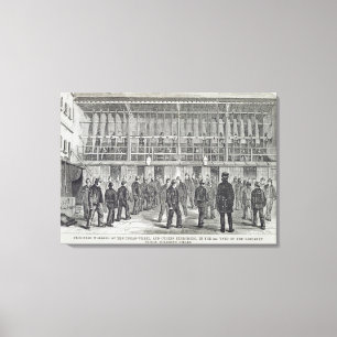 Lienzo Prisioneros que trabajan en la rueda del pan y otr