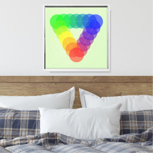 Lienzo Prisma Pirámide Green Canvas Print Wall Art