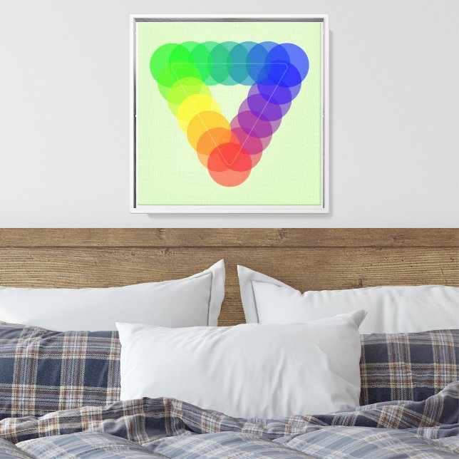 Lienzo Prisma Pirámide Green Canvas Print Wall Art (Insitu(Dormitorio))