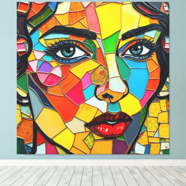 Lienzo "Prismara" - Fragmentos de su llama (Insitu (piso de madera))