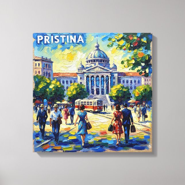 Lienzo Pristina Kosovo Cathedral Square Stretched Canvas (Anverso)