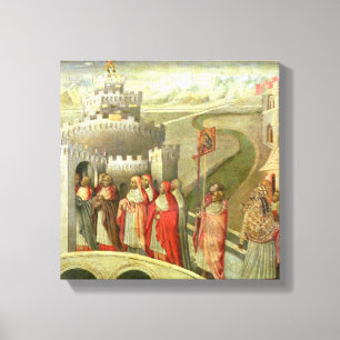 Lienzo Procesión de St Gregory al St. Ángel de Castel