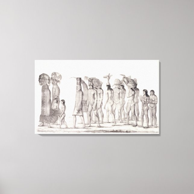 Lienzo Procesión festiva de las Tecunas, de 'Travels i (Anverso)