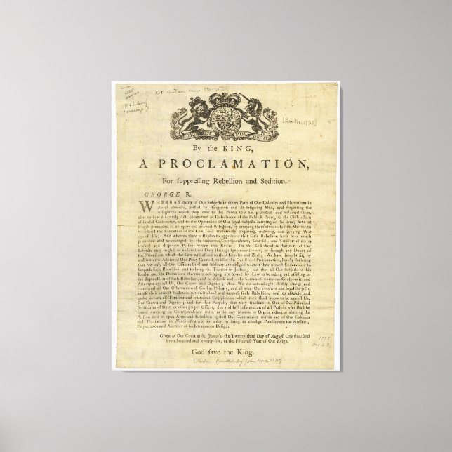 Lienzo Proclamación del Rey para la represión de la rebel (Anverso)