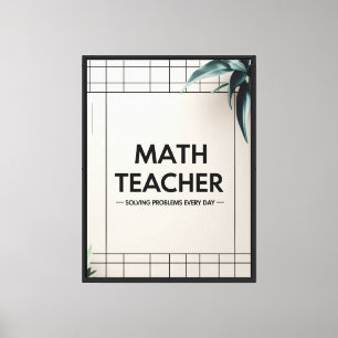 Lienzo Profesor de Matemáticas