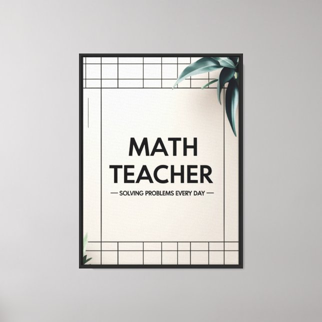 Lienzo Profesor de Matemáticas (Anverso)