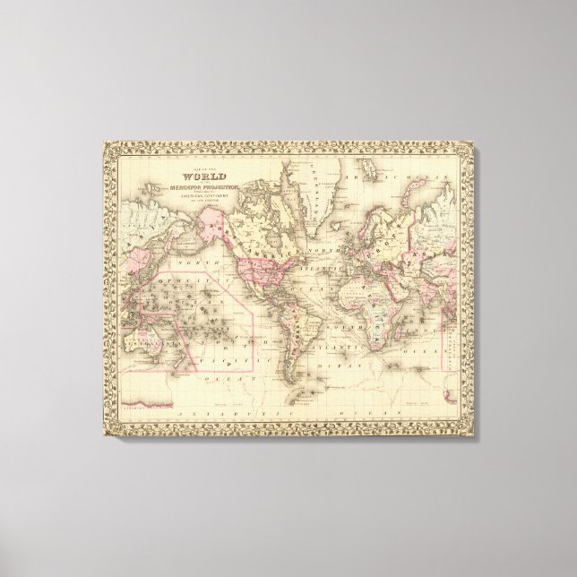 Lienzo Programa de Mercator Mundial (Anverso)