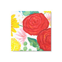 Promise Rosa acuarela Naturaleza Rojo Floral Amari