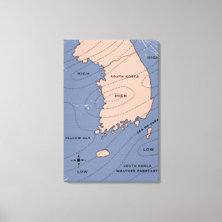 Lienzo Pronóstico del tiempo en Corea del Sur