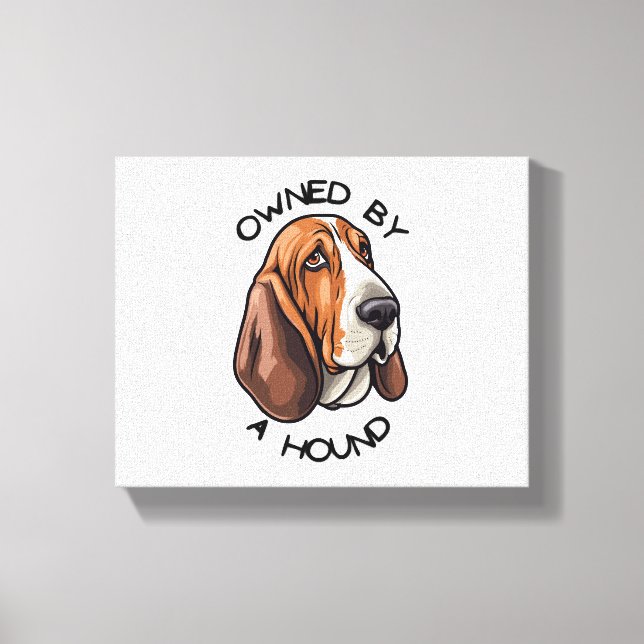 Lienzo Propiedad de alguien de Basset Hound (Anverso)