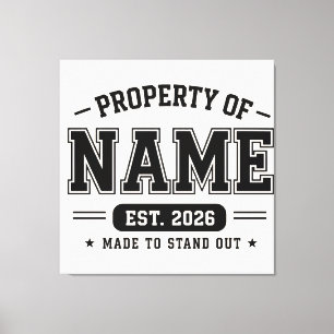 Lienzo Propiedad Personalizada De Nombre – Estilo Univers