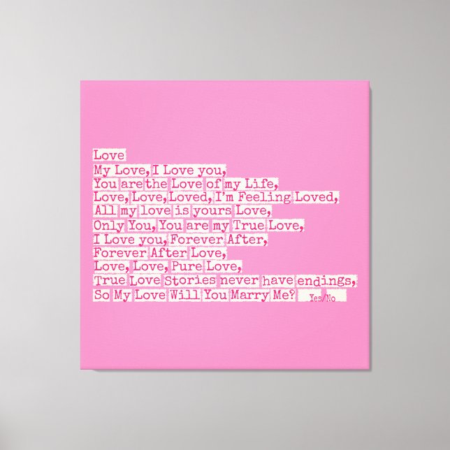 Lienzo Propuesta/¿Se Casarán Conmigo? (Anverso)