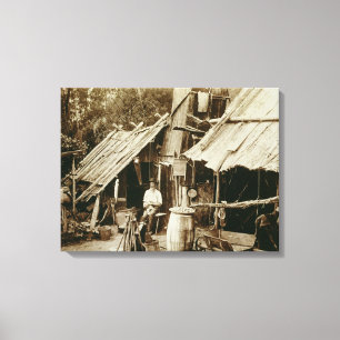 Lienzo Prospector australiano, c.1880s (foto de la sepia)