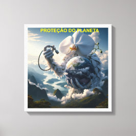 Lienzo PROTEÇÃO DO PLANETA - CANVAS esticada