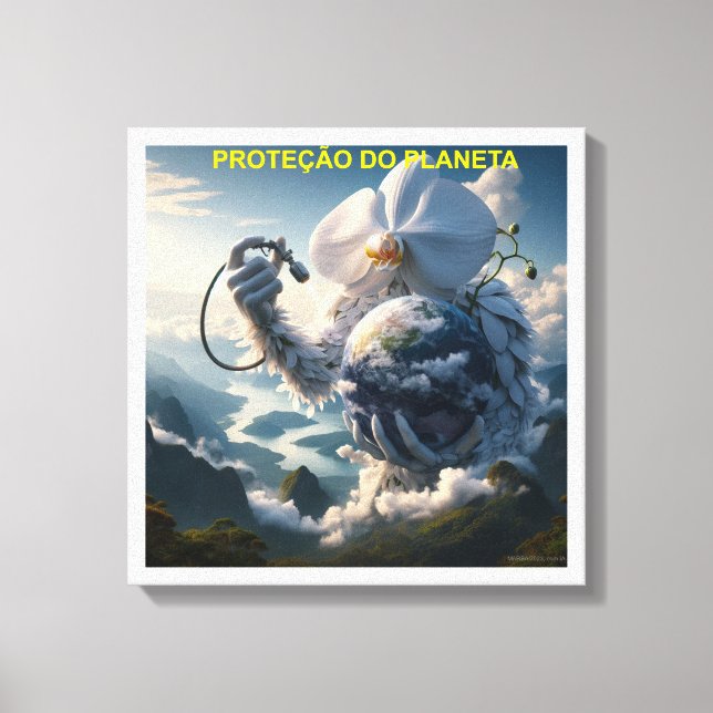 Lienzo PROTEÇÃO DO PLANETA - CANVAS esticada (Anverso)
