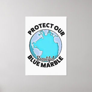 Lienzo Proteger nuestra hermosa Marble Azul