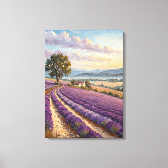 Lienzo  Provence Lavender Field Print. (Anverso)