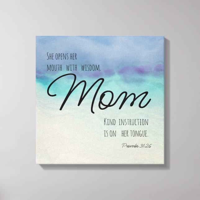 Lienzo Proverbs 31 Mom (Anverso)