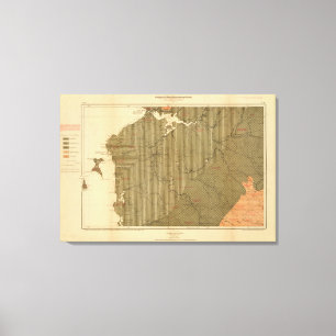 Lienzo Provincia de la isla de Nueva Escocia del bretón 