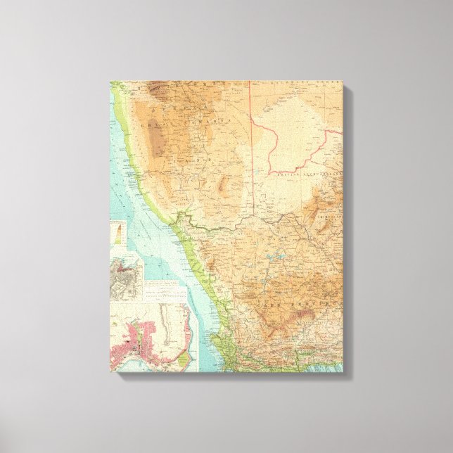 Lienzo Provincia del Cabo, Transvaal, sección occidental (Anverso)