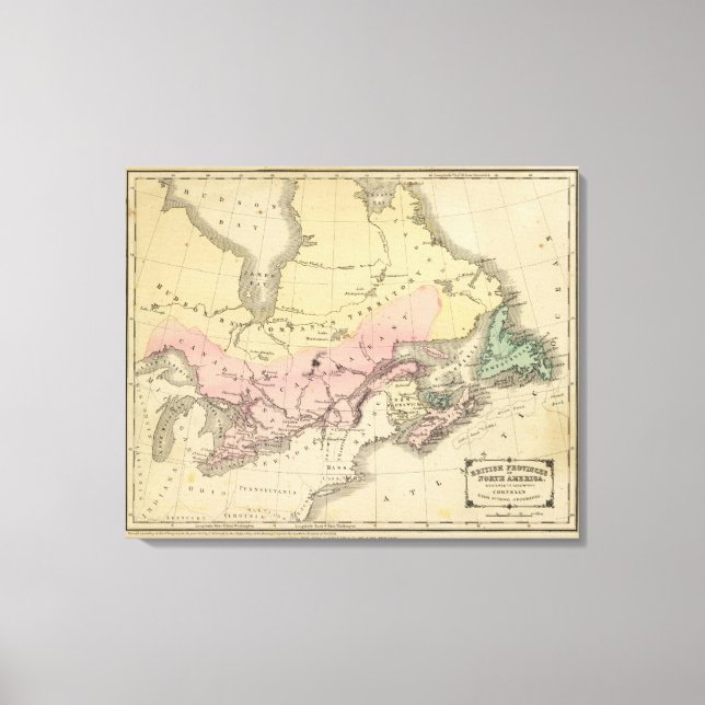 Lienzo Provincias británicas de América del Norte (Anverso)