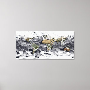 Lienzo Proyección equidistante cilíndrica