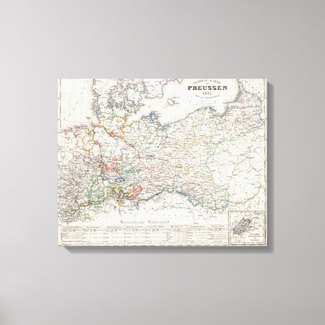 Lienzo Prusia, Suiza (Anverso)