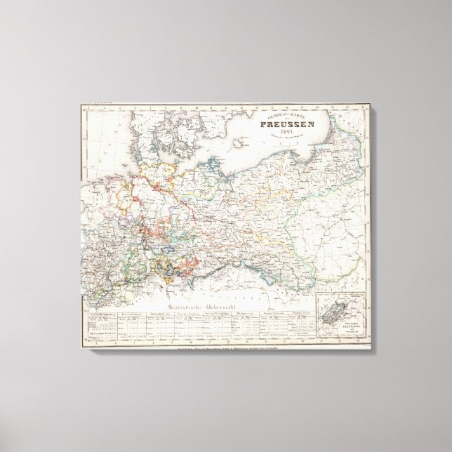 Lienzo Prusia, Suiza (Anverso)