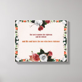 Lienzo Psalm 11:5, No Violence