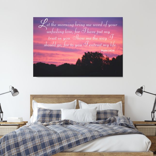 Lienzo Psalm 143 Sunrise Wrapped Canvas (Insitu(Dormitorio))