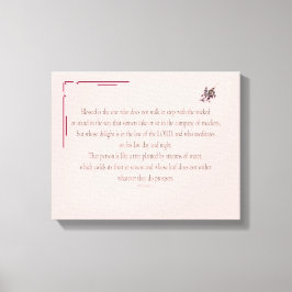 Lienzo PSALM 1, does not walk in step with the wicked