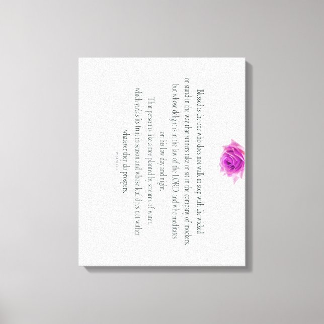 Lienzo Psalm 1, Flower, (Anverso)