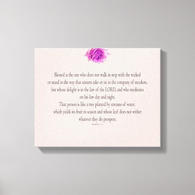 Lienzo Psalm 1, Flower, (Anverso)