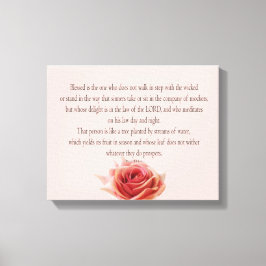 Lienzo Psalm 1, Law day and Night, Streams of Waters,