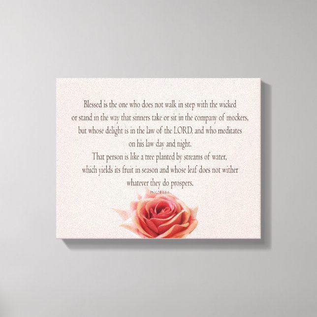 Lienzo Psalm 1, Law day and Night, Streams of Waters, (Anverso)