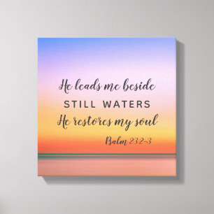 Lienzo Psalm 23 Playa Rosa