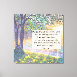 Lienzo Psalm 37:4-5  canvas print