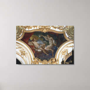 Lienzo Psique y Cupid, el panel de techo del salón de