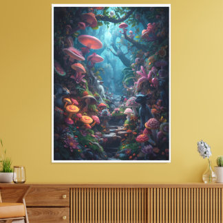 Lienzo Psychedelic woodland canvas print