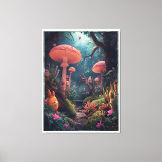 Lienzo psychedelic woodland canvas print