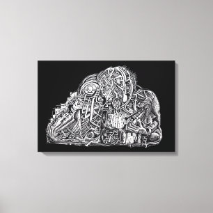 Lienzo Psycho Warrior,