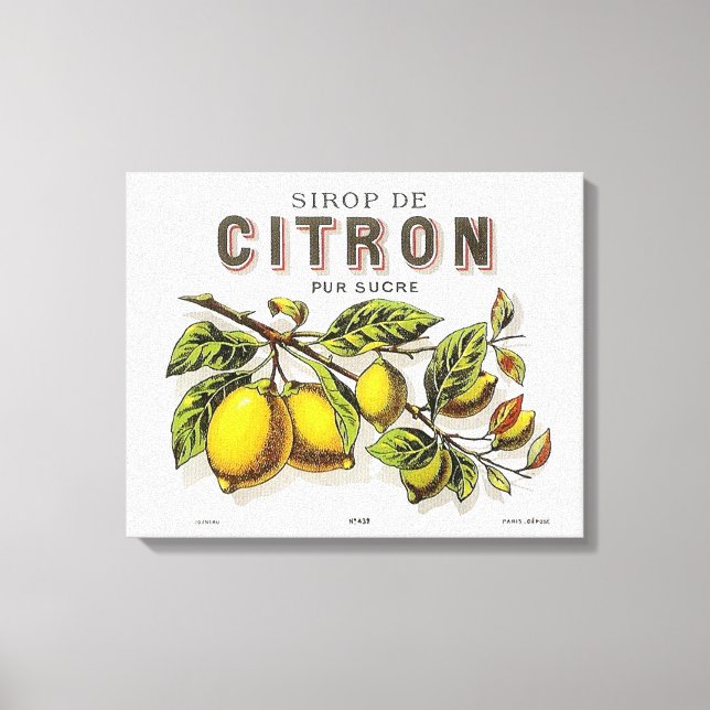 Lienzo Publicidad de Virop Sirop de Citron (Anverso)