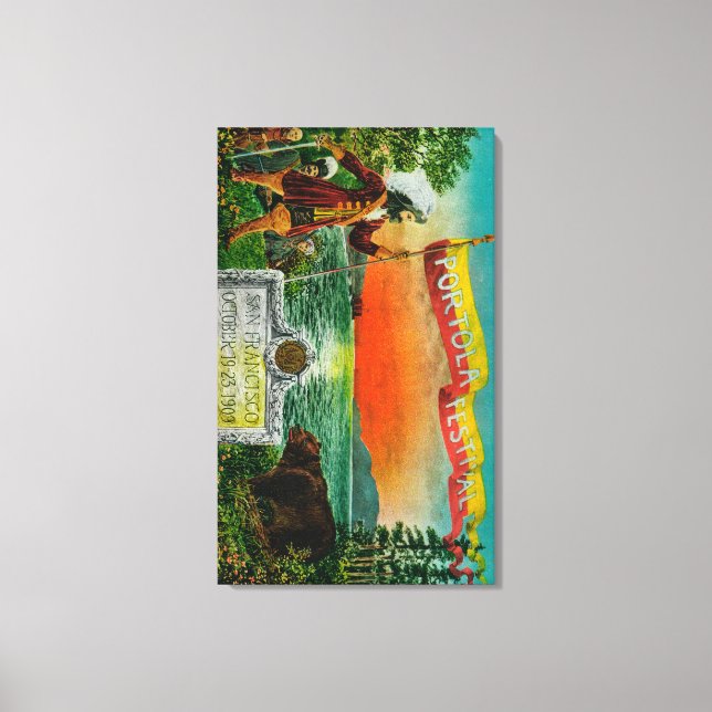 Lienzo Publicidad del Festival Portola (explorador) (Anverso)