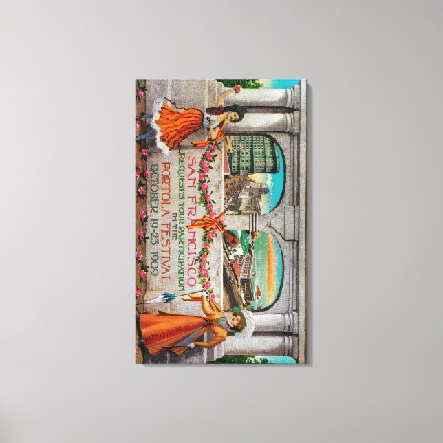 Lienzo Publicidad en el Festival Portola (mujeres) (Anverso)