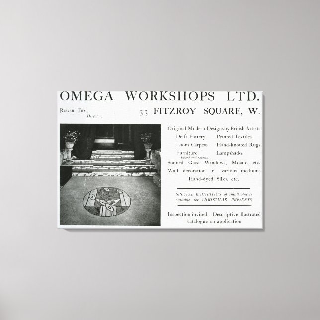Lienzo Publicidad para Omega Workshops Ltd (Anverso)