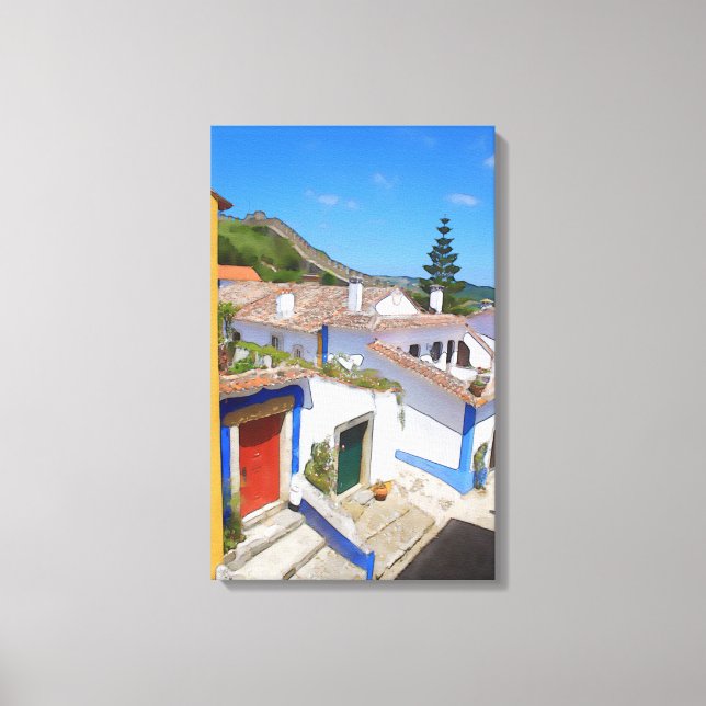 Lienzo Pueblo acuarela (Anverso)