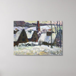 Lienzo Pueblo bretón debajo de la nieve, 1894